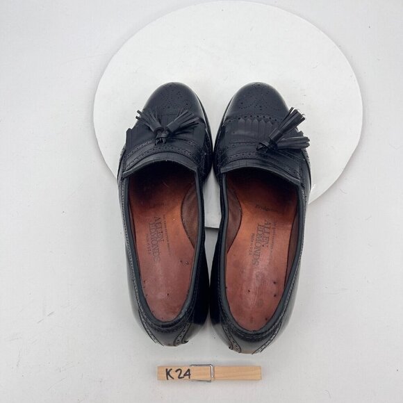 Allen Edmonds Bridgeton Men Size 9D Black Leather Tassel Loafer Dress Shoes - Picture 11 of 15
